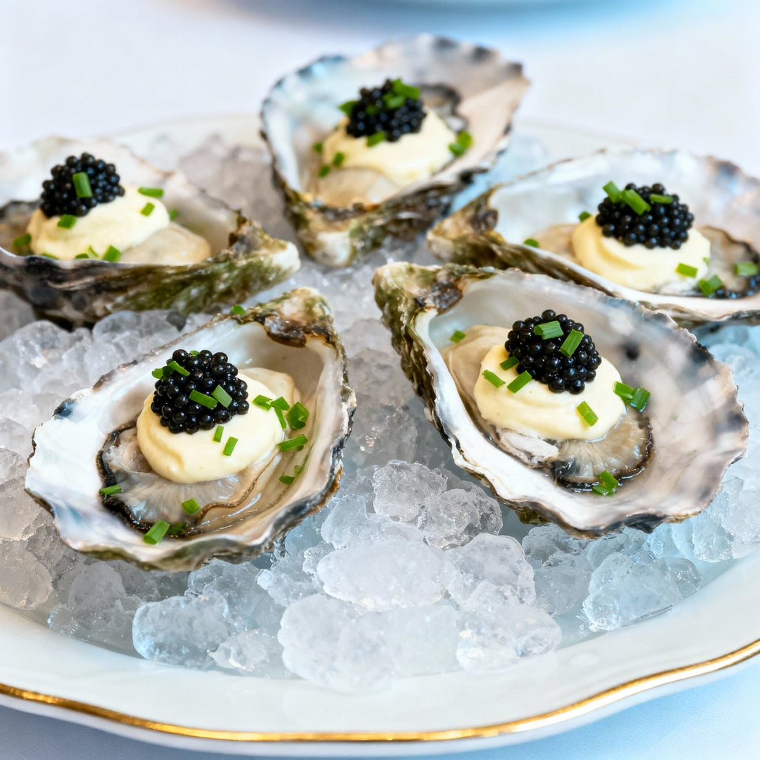 Oysters with Caviar and Champagne